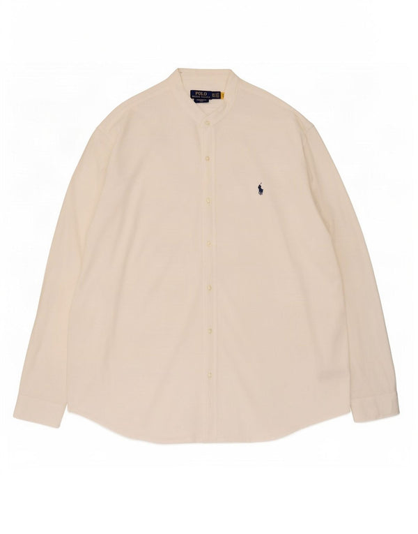 Polo Ralph Lauren Camisa masculina 2XL algodão branco