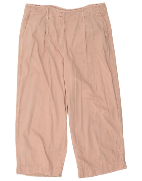 Calça Chino Feminina Marks & Spencer UK 22 3XL W42 L28 Algodão Rosa