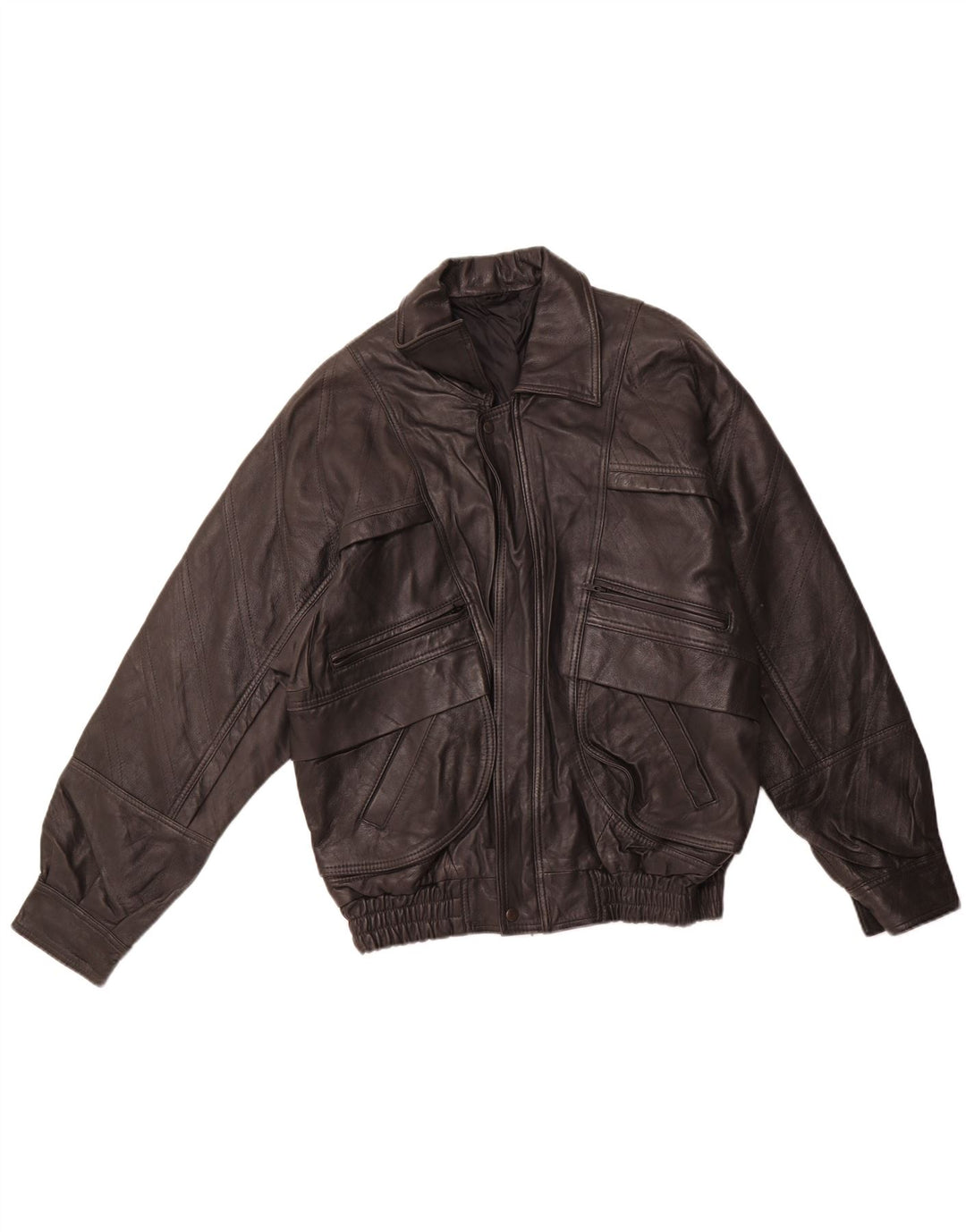 Jaqueta de couro masculina VINTAGE EU 46 pequena couro preto