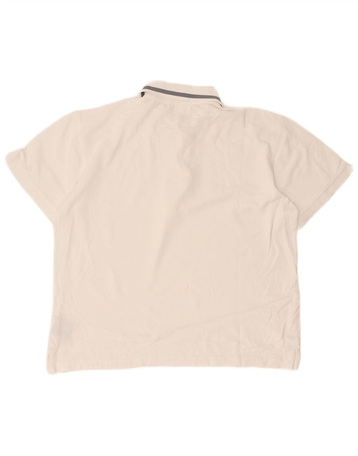 Camisa polo masculina Diadora grande algodão branco
