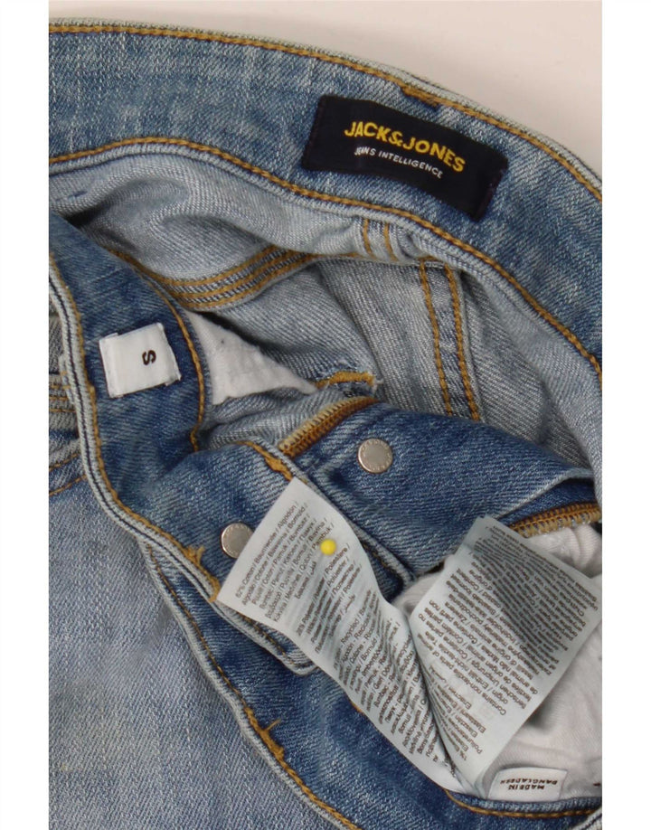 Shorts jeans masculino Jack & Jones pequeno W29 algodão azul