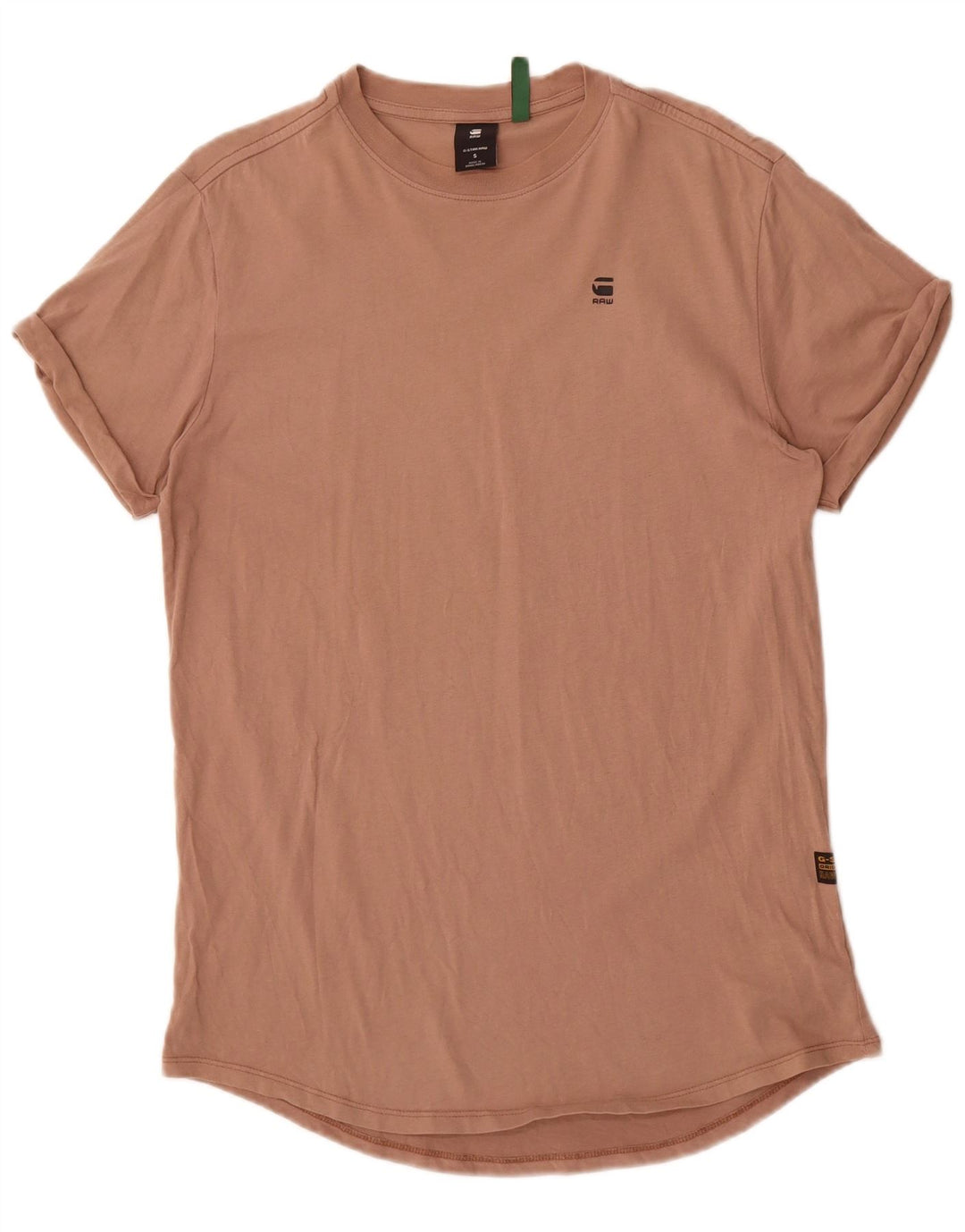 Camiseta masculina G-Star pequena algodão bege