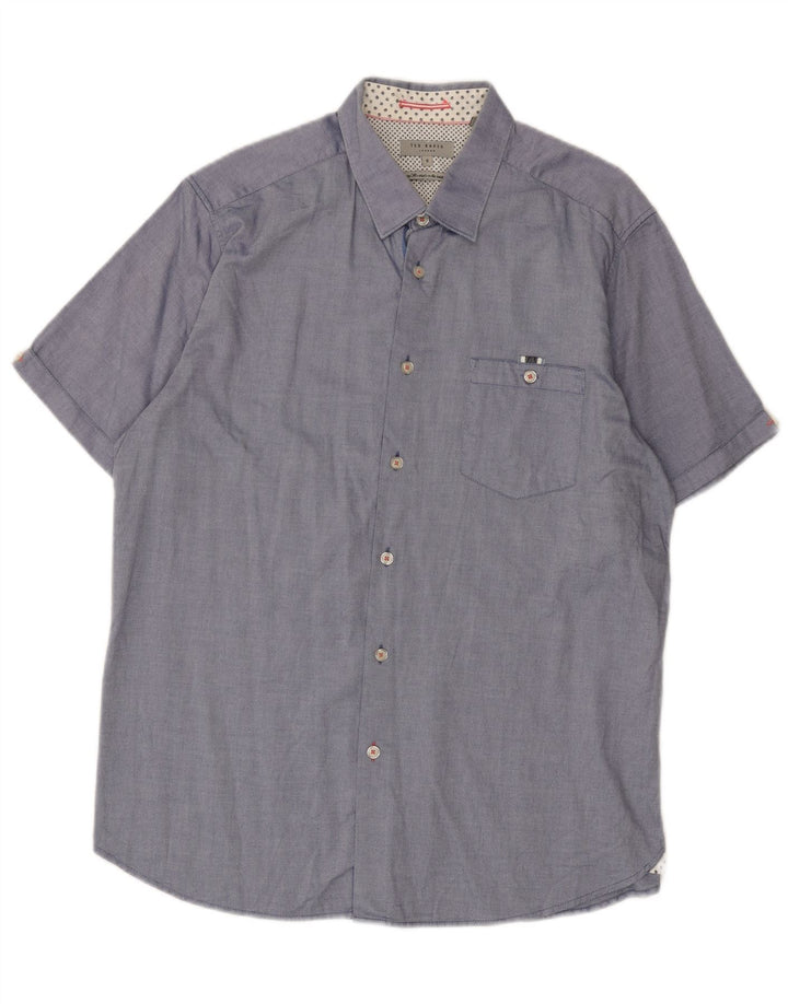 Camisa masculina de manga curta TED BAKER tamanho 5 XL azul