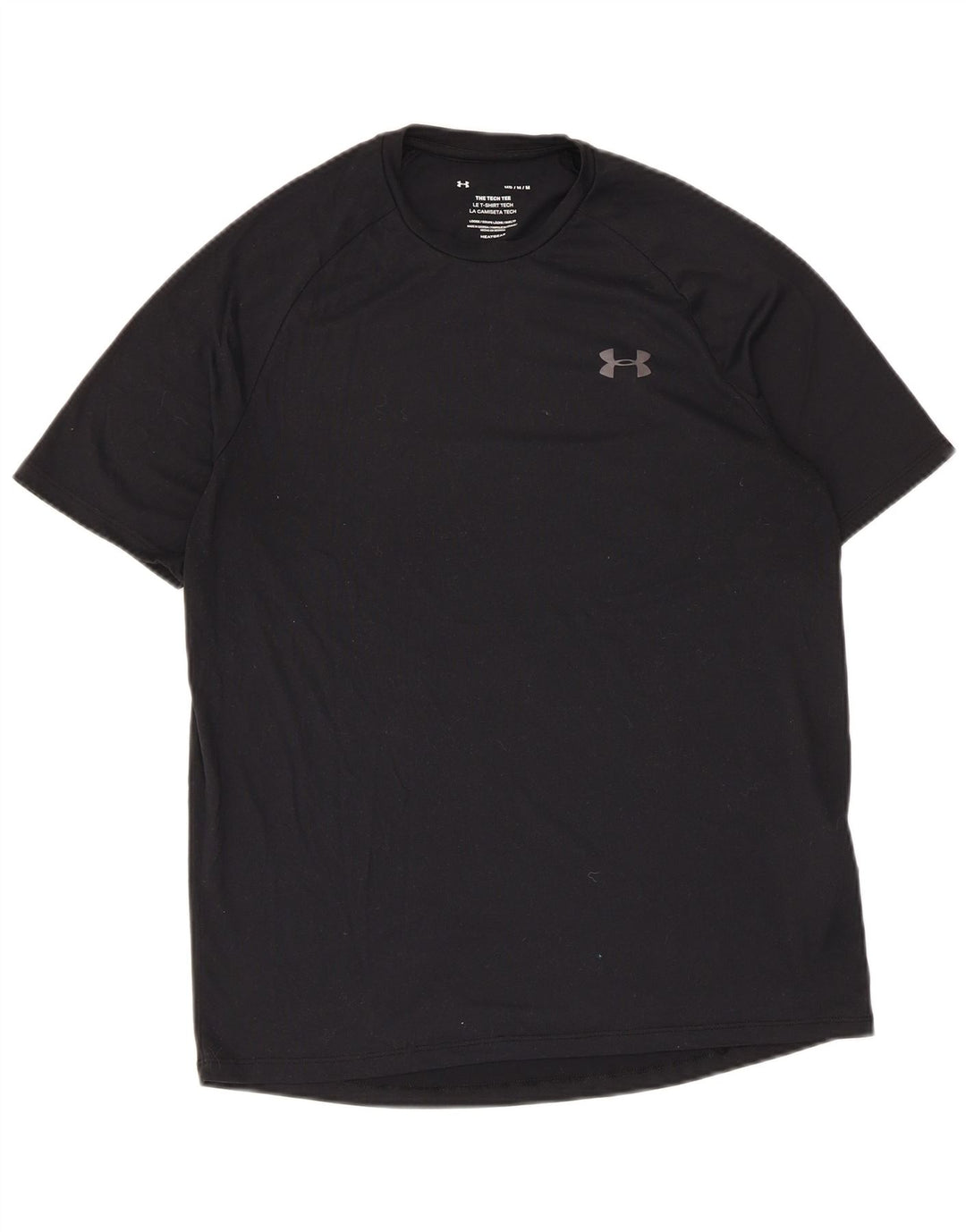 Camiseta masculina Under Armour Heat Gear Top médio preto poliéster
