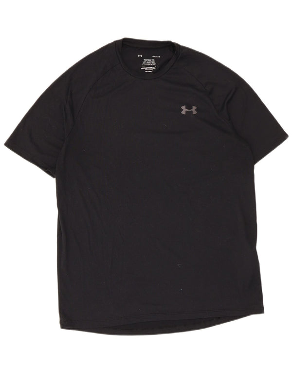 Camiseta masculina Under Armour Heat Gear Top médio preto poliéster