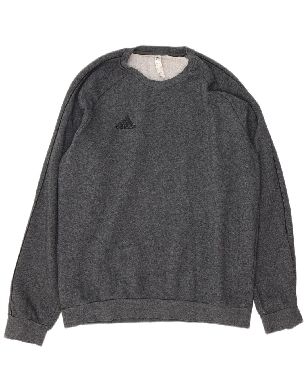 ADIDAS Mens Moletom Jumper Grande Algodão Cinza