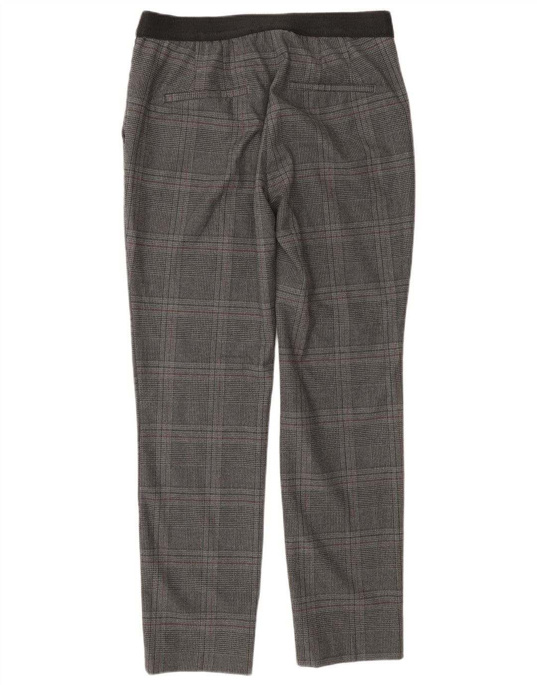 Zara Calça Chino Feminina Slim Fit Médio W28 L27 Cinza Houndstooth