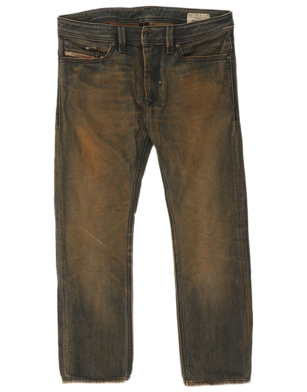Diesel Mens Thanaz Straight Jeans W30 L27 Azul Algodão