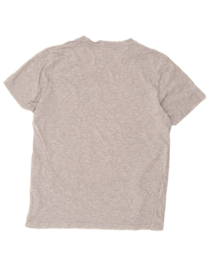 Camiseta masculina gráfica Billabong algodão manchado cinza médio