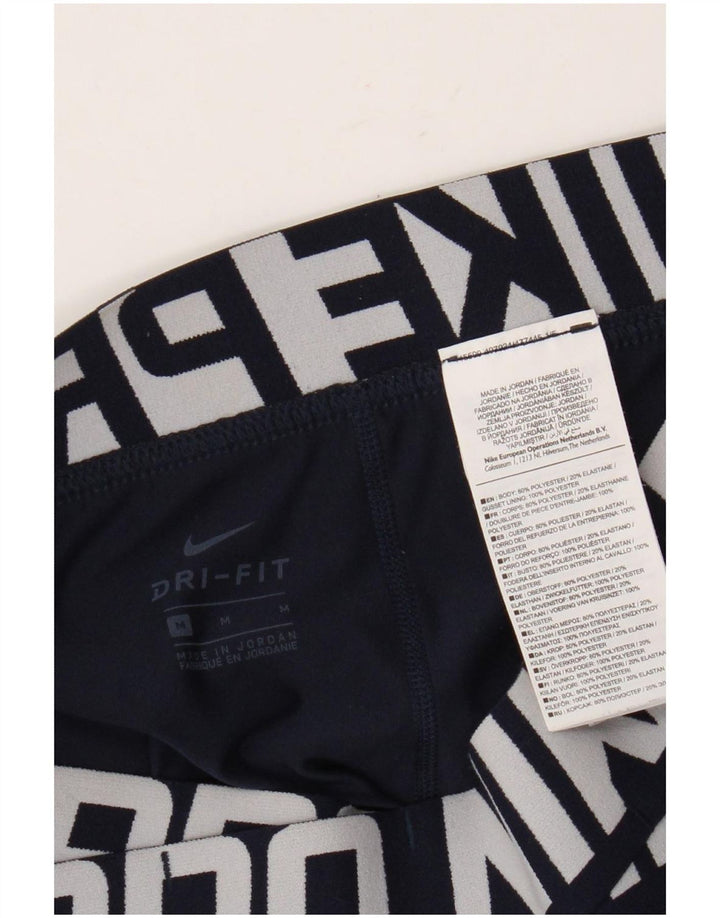 Leggings Nike Feminino Dri Fit Graphic UK 14 Médio Azul Marinho Poliéster