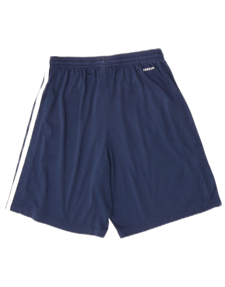 Shorts esportivos Adidas Aeroready para meninos 11-12 anos médio azul marinho poliéster