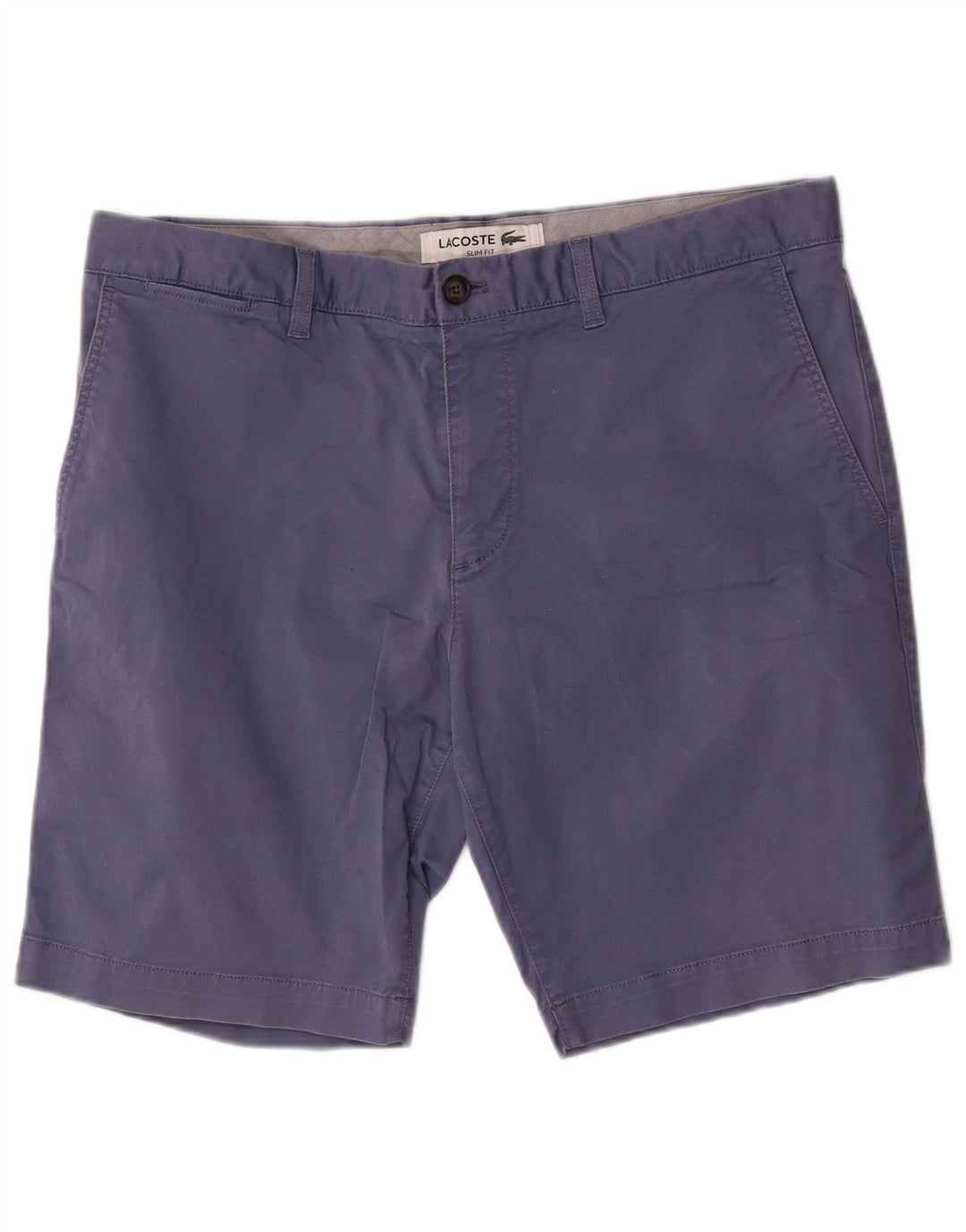 Lacoste Mens Slim Fit Chino Shorts Tamanho 46 Grande W36 Azul
