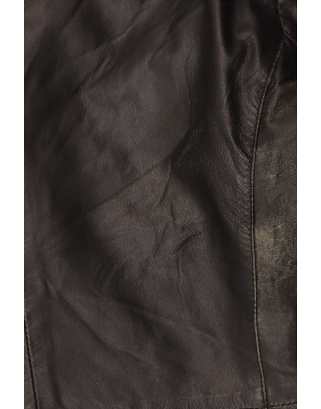 Jaqueta blazer feminina vintage de couro com 3 botões Reino Unido 14 couro preto médio