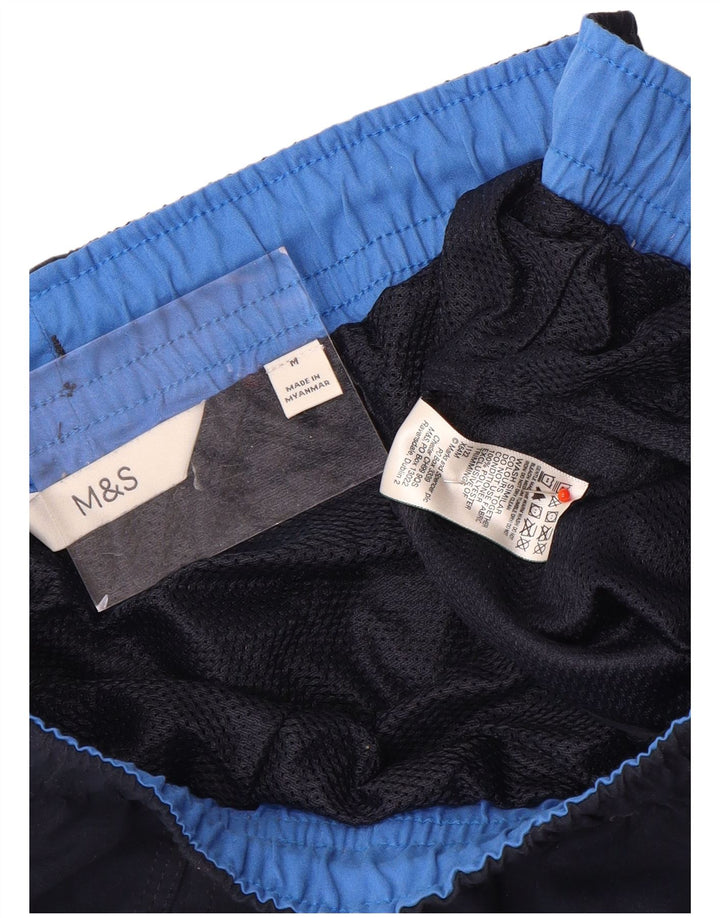 Shorts de natação masculino Marks & Spencer médio azul marinho poliéster