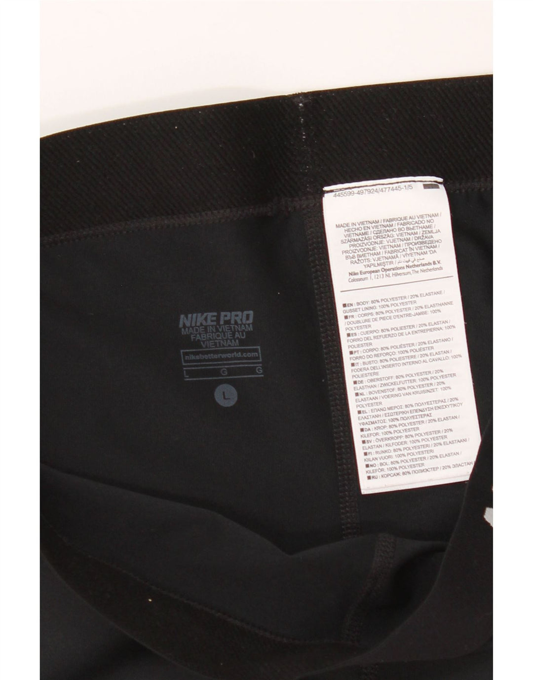 Shorts esportivos gráficos femininos Nike UK 14 grande poliéster preto
