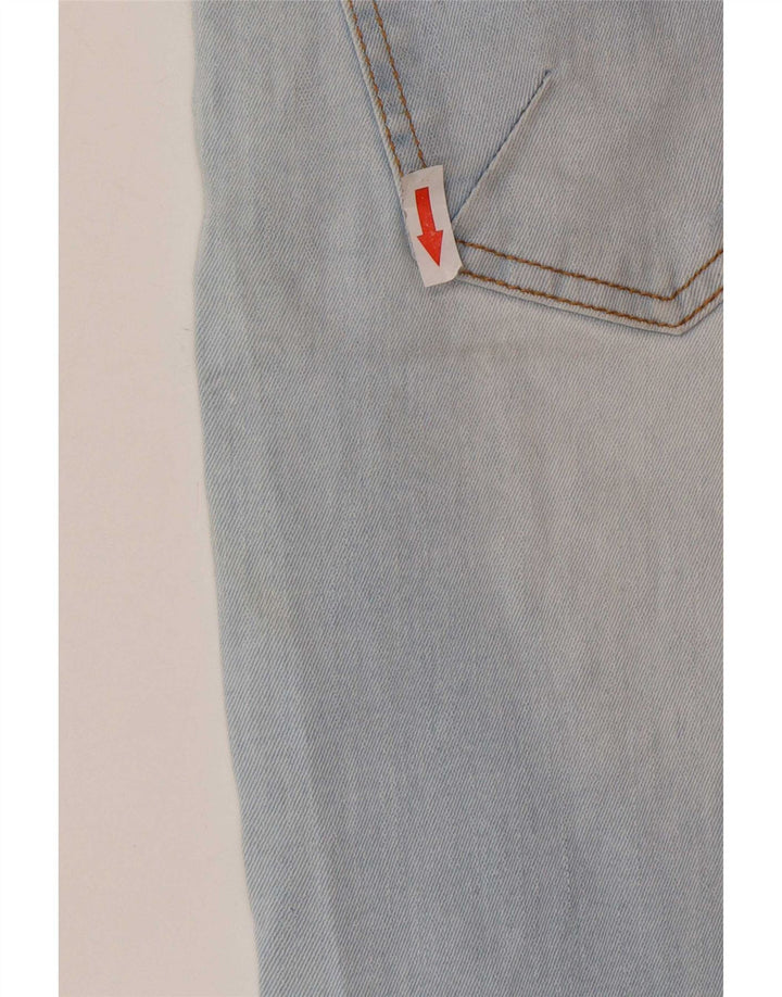 Zara Mens Distressed Slim Jeans EU 38 Pequeno W30 L27 Azul Algodão