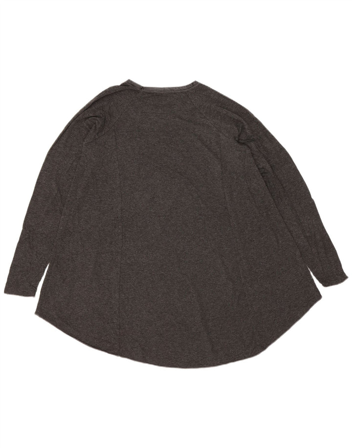 Túnica feminina de manga comprida Zara UK 10 viscose cinza pequena