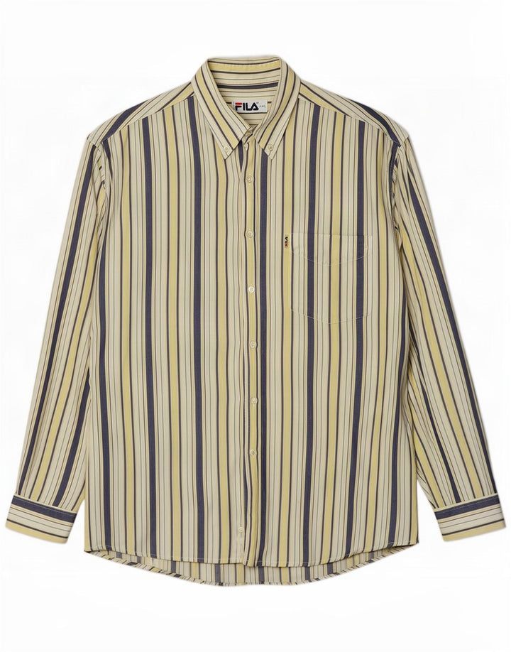 Camisa masculina Fila 2XL listrada multicolorida