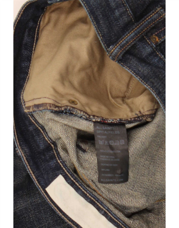 All Saints Mens Jeans Slim W32 L33 Azul Marinho Algodão