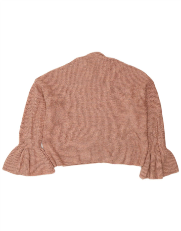 Suéter feminino Marks & Spencer com gola tartaruga e gola alta Reino Unido 12 rosa médio