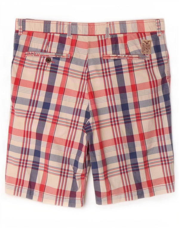 Shorts Chino Masculino Tommy Hilfiger W34 Grande Algodão Xadrez Rosa