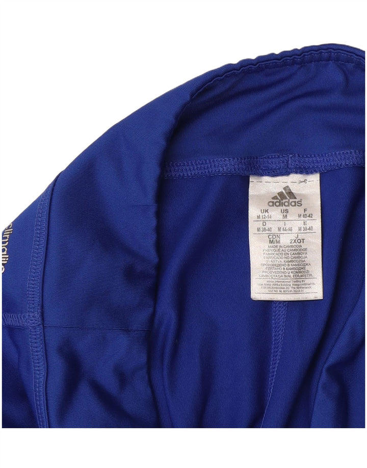 Adidas Womens Climalite Capri Leggings UK 12/14 Médio Azul Poliéster