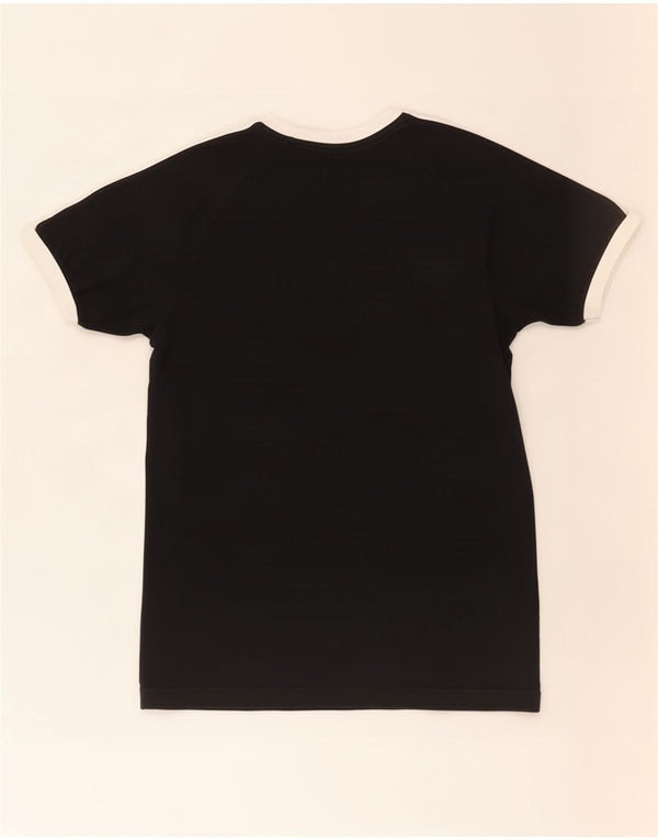 Adidas Mens Camiseta Top Pequeno Algodão Preto