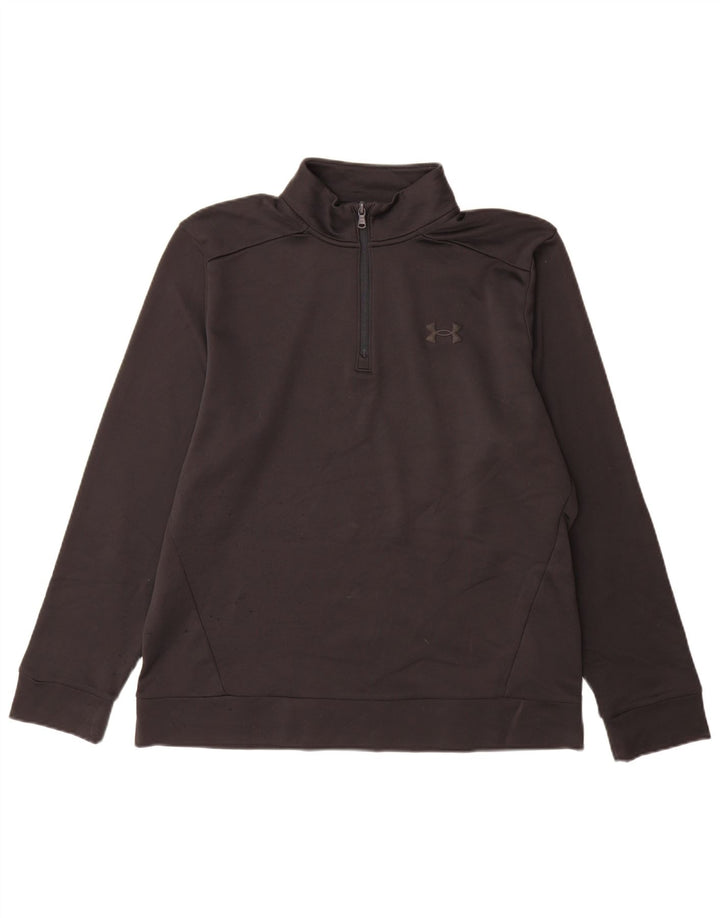 Moletom masculino Under Armour com zíper e gola alta poliéster preto médio