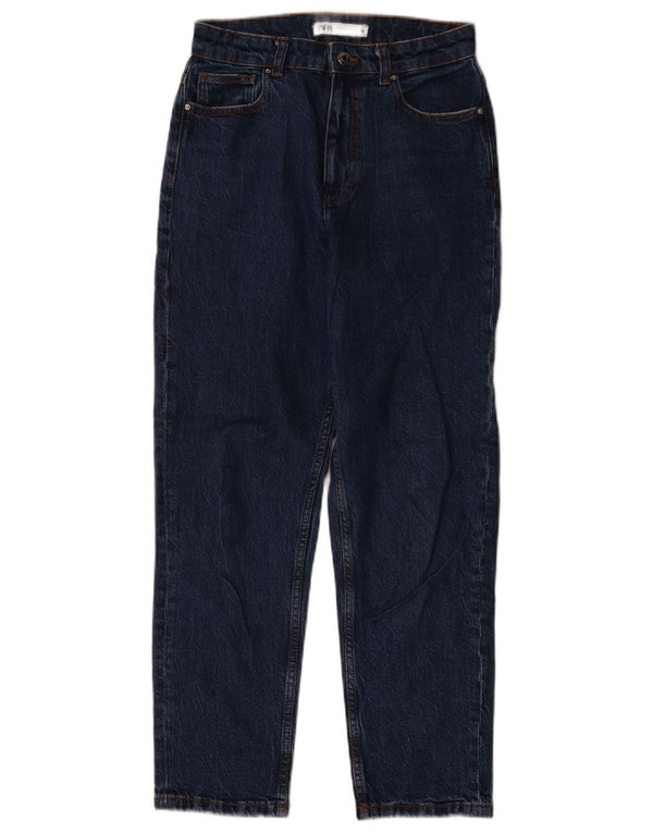 Calça jeans reta feminina Zara EU 36 XS W26 L27 algodão azul marinho