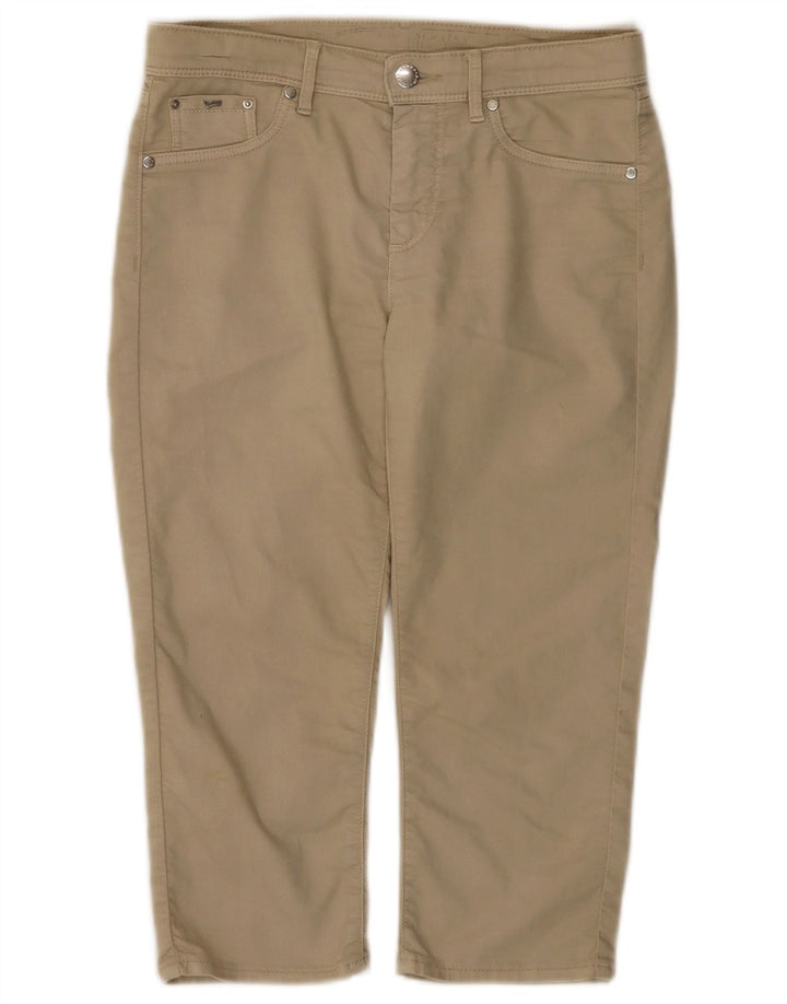 Calça Capri Feminina Gas W27 L18 Algodão Bege