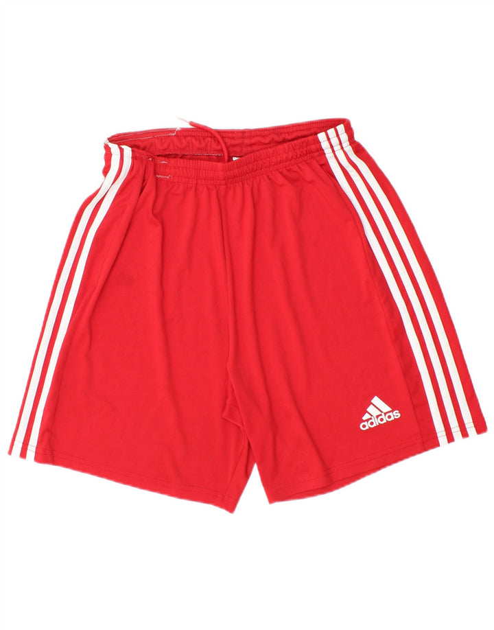 Shorts esportivos masculinos Adidas médio vermelho