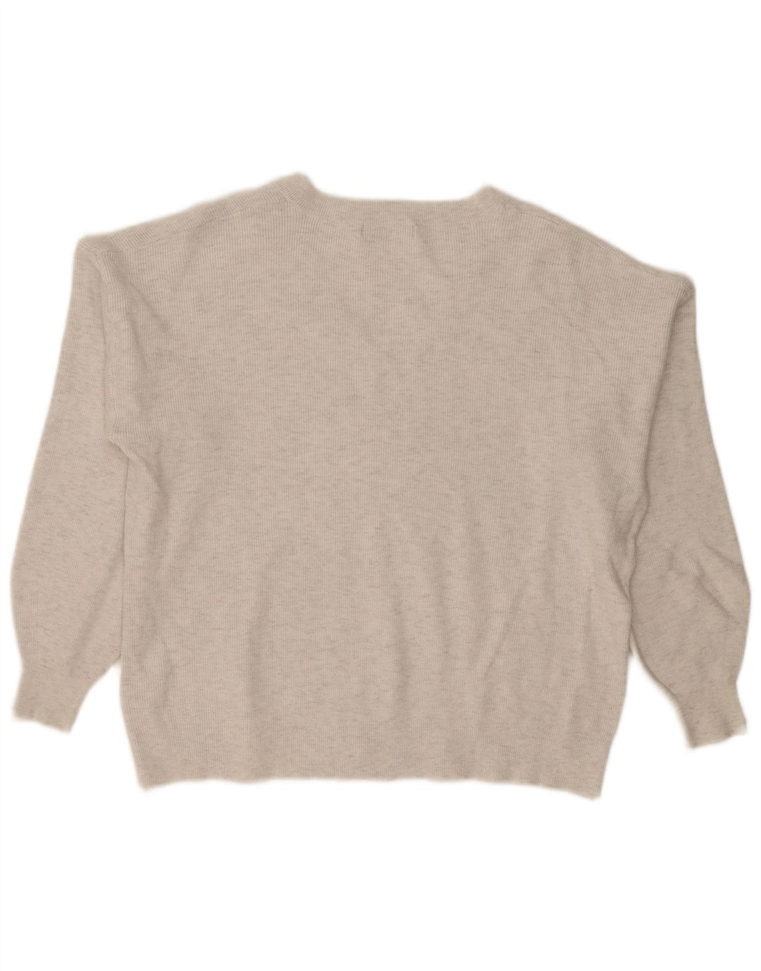 Suéter feminino Marks & Spencer grande com decote em V Reino Unido 18 XL cinza