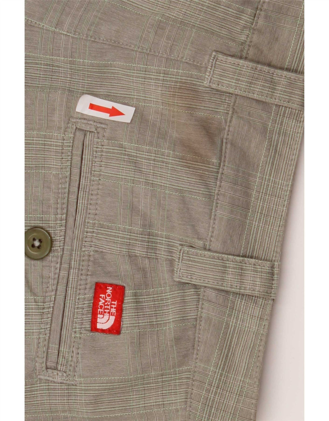 Shorts Chino Feminino Regular Fit The North Face US 4 Pequeno W30 Verde Xadrez