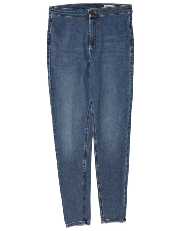 Calça jeans feminina Marks & Spencer super skinny UK 14 grande W32 L30 azul algodão