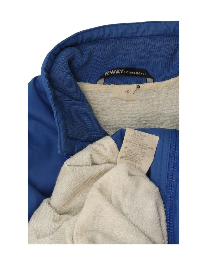 Jaqueta bomber masculina K-Way IT 50 grande algodão azul