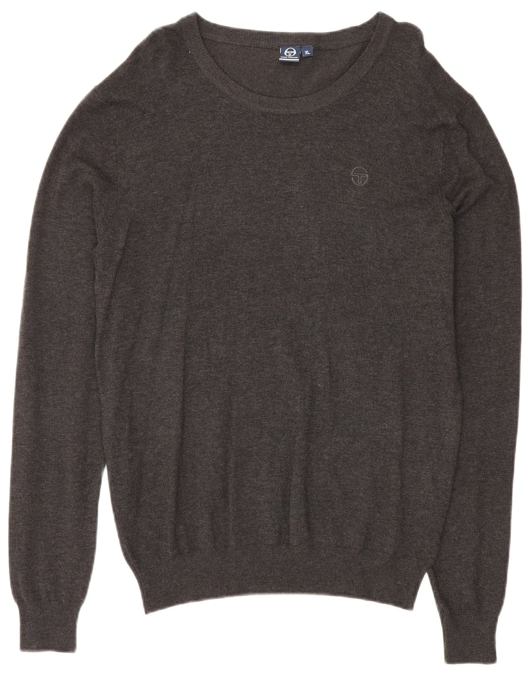 Sergio Tacchini Suéter masculino com gola redonda XL Viscose cinza