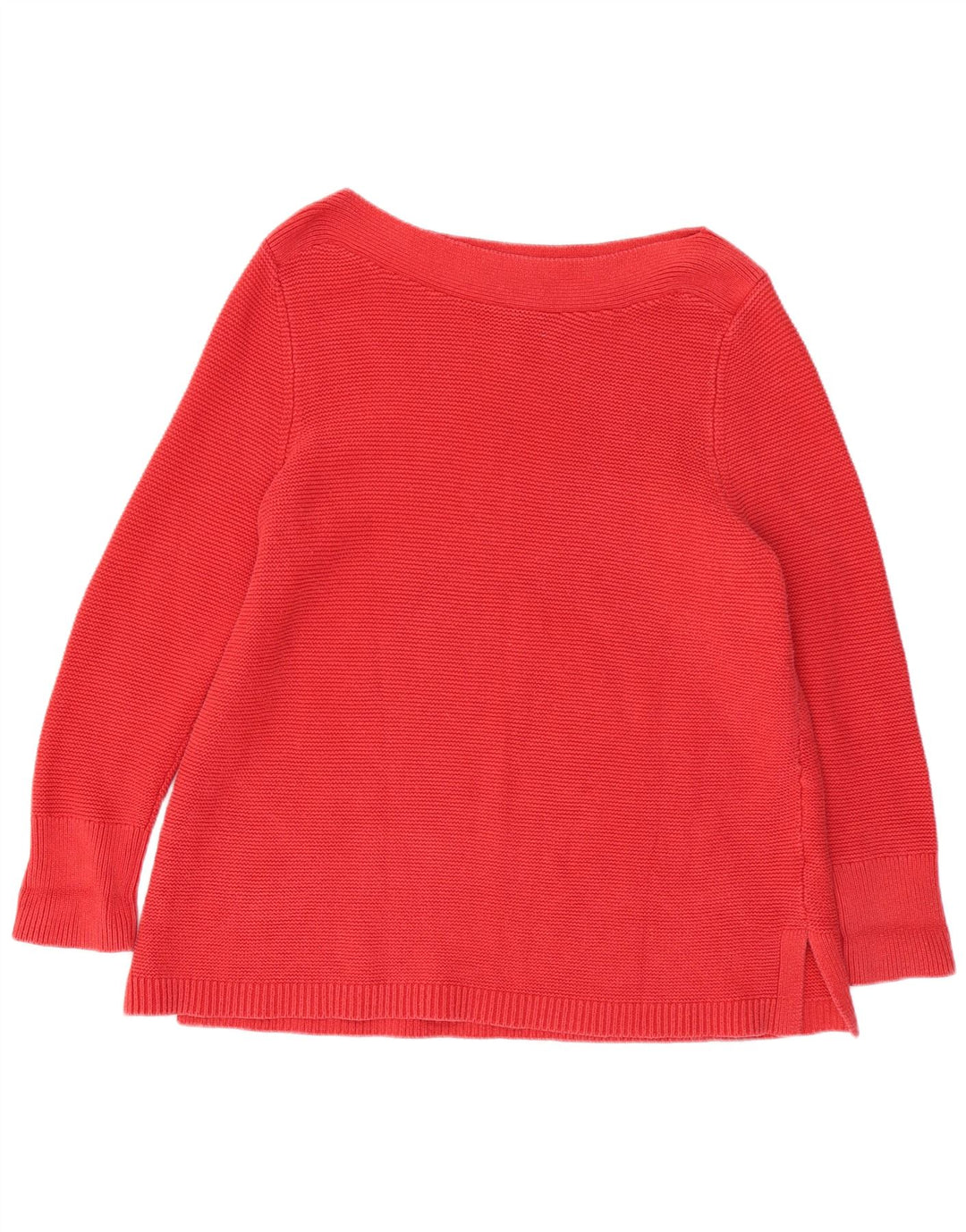 WHITE STUFF Suéter feminino com gola canoa Reino Unido 22 3XL algodão vermelho