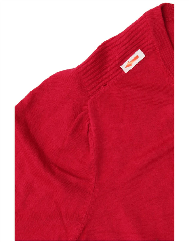 Suéter cardigã feminino Marks & Spencer Reino Unido 16 grande viscose vermelha