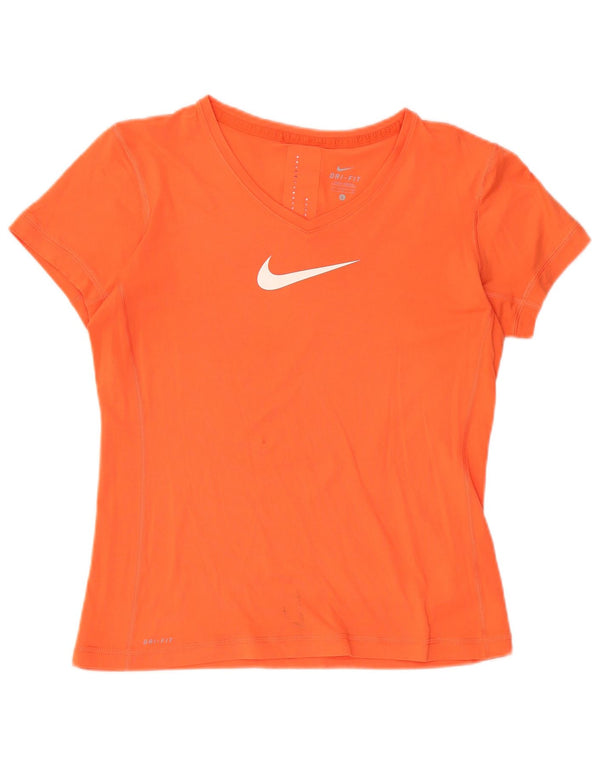 Camiseta Nike Feminina Dri Fit Graphic Top UK 14 Grande Laranja