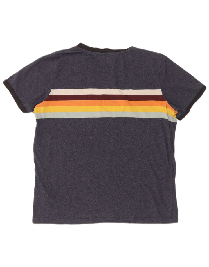 Camiseta masculina Superdry Top médio azul marinho Colourblock