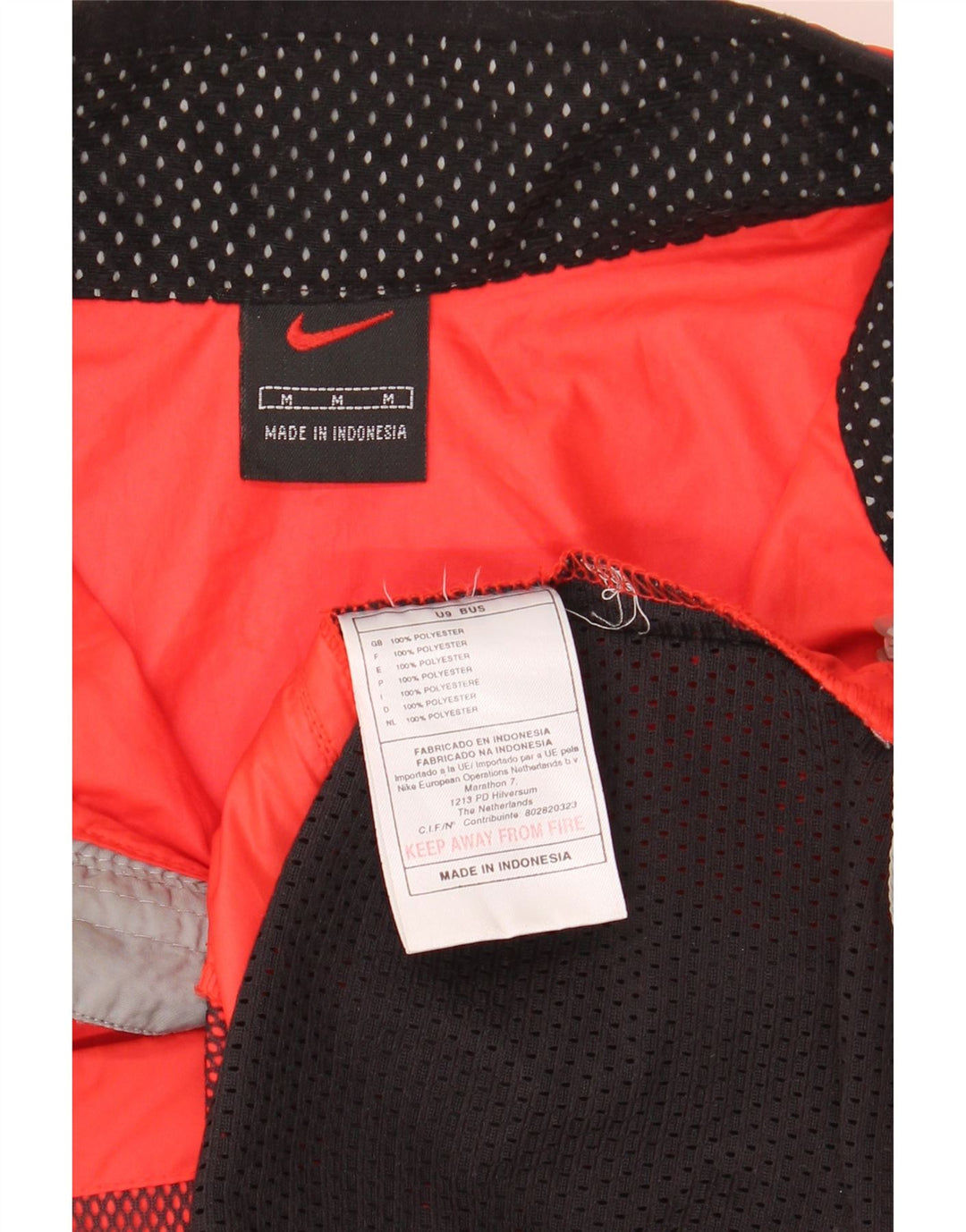 NIKE Jaqueta masculina sem mangas com top de treino laranja médio bloco colorido