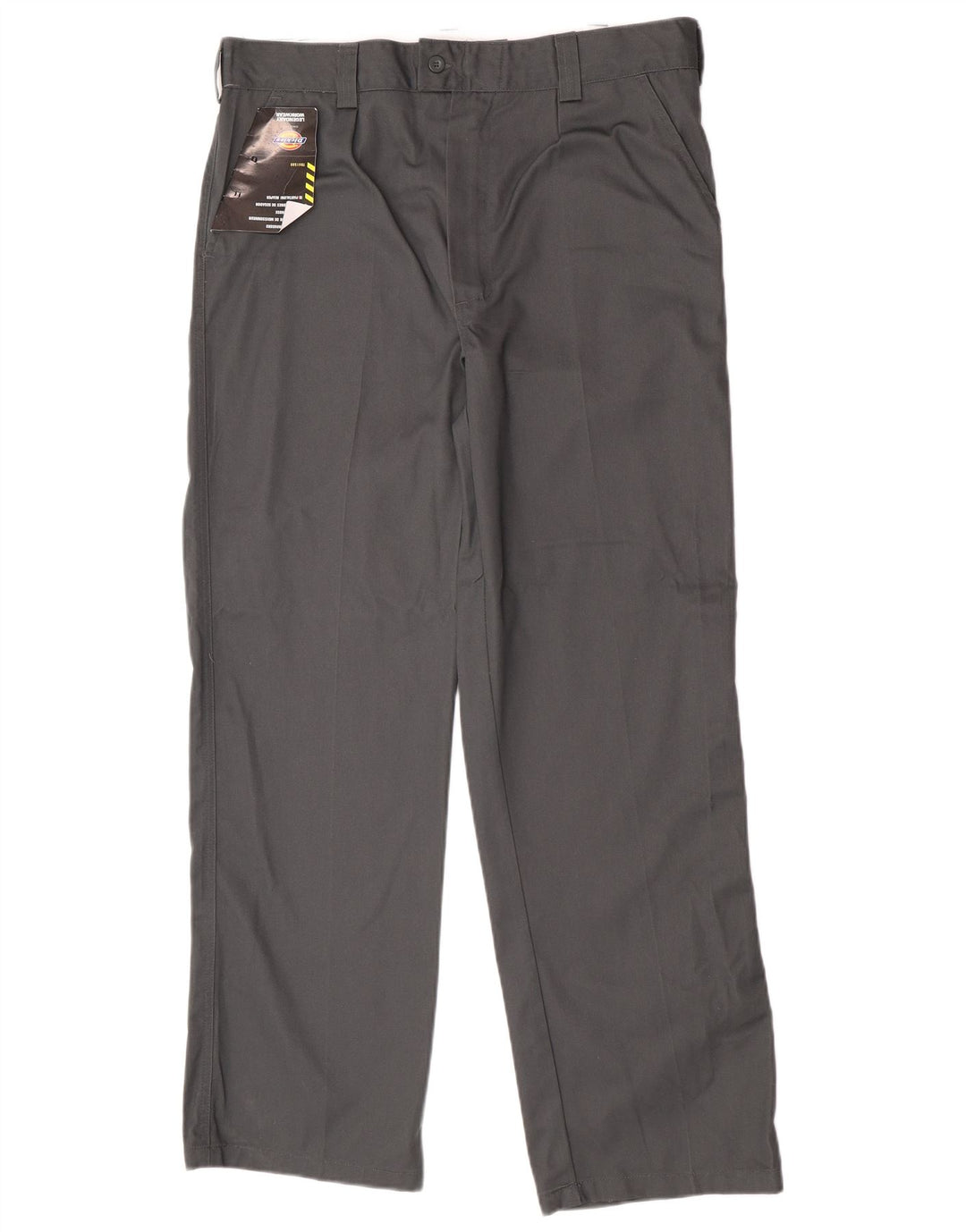 Calças Dickies Mens Straight Chino W38 L32 Cinza Poliéster