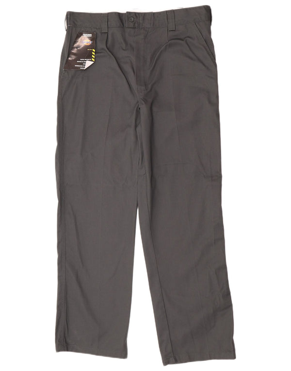 Calças Dickies Mens Straight Chino W38 L32 Cinza Poliéster