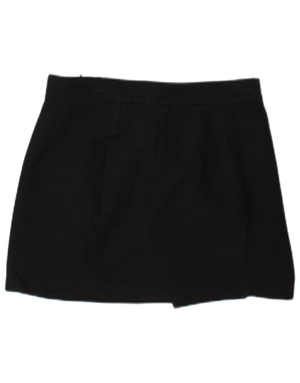 Mini saia feminina Zara pequena W27 poliéster preto