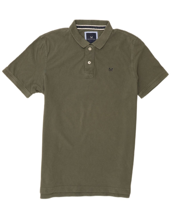 Camisa polo masculina XL de algodão cáqui da Crew Clothing