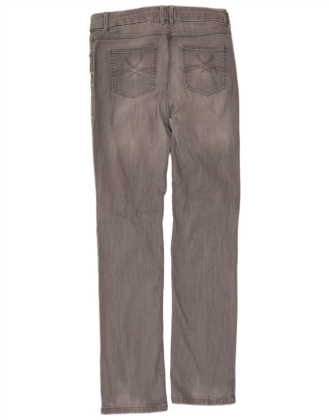 Jeans retos femininos Marks & Spencer Reino Unido 14 grande W32 L31 algodão cinza