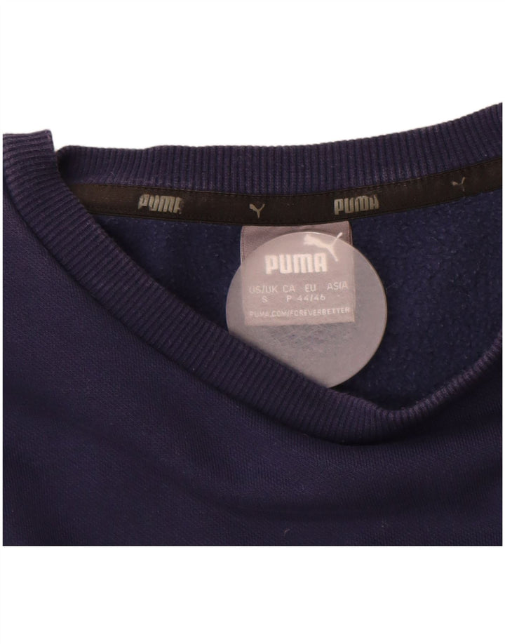 PUMA moletom masculino jumper pequeno algodão azul marinho
