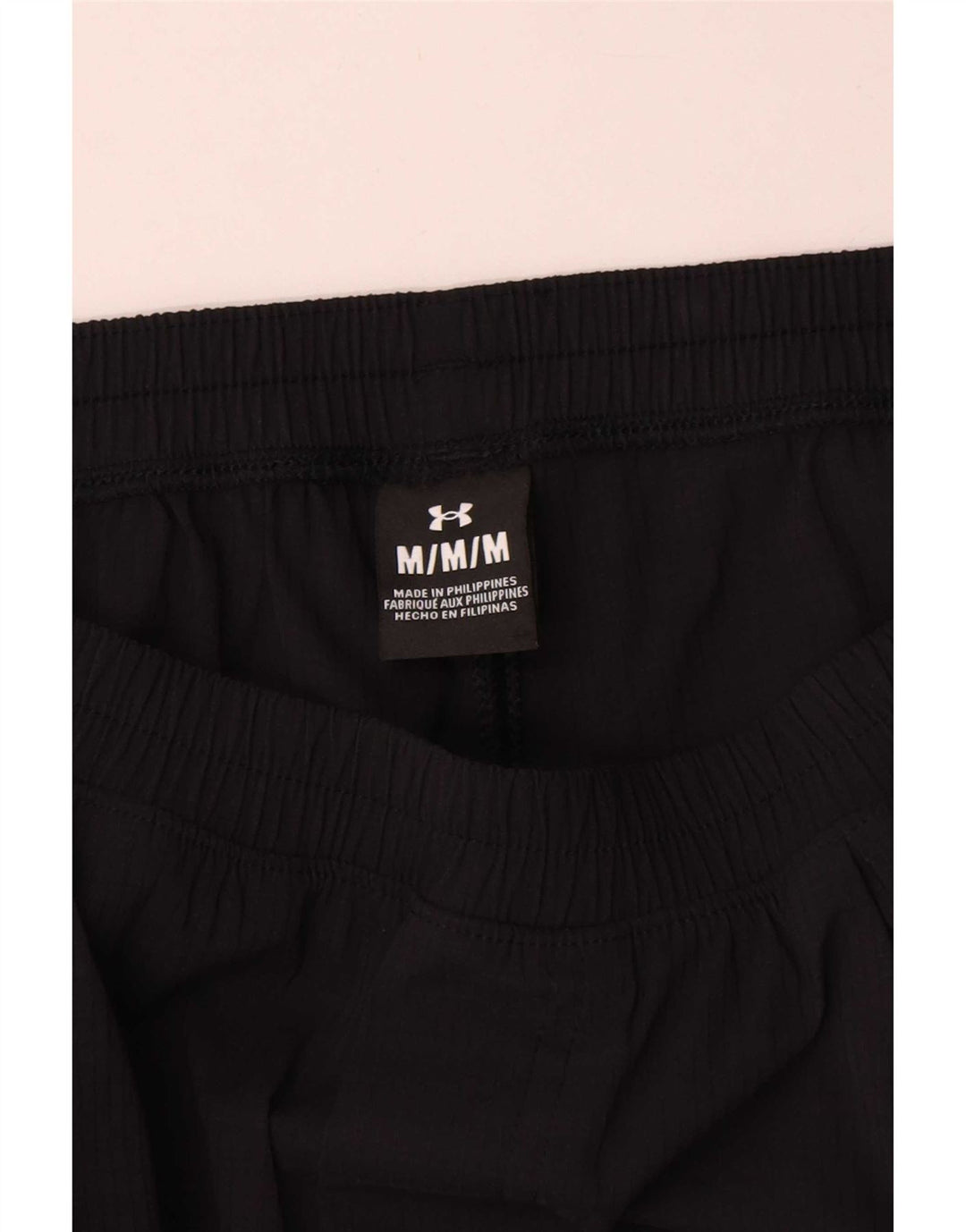 Calça de treino masculina Under Armour com perna larga, nylon preto médio