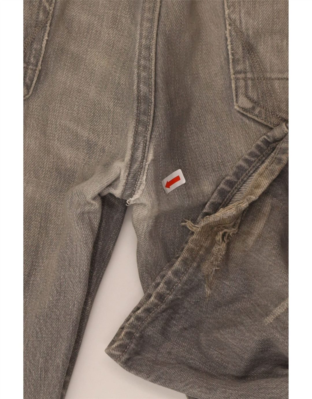 ALL SAINTS Calça jeans reta masculina W30 L31 algodão cinza