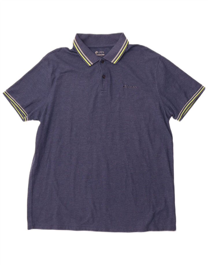 Camisa polo masculina LOTTO 2XL azul marinho